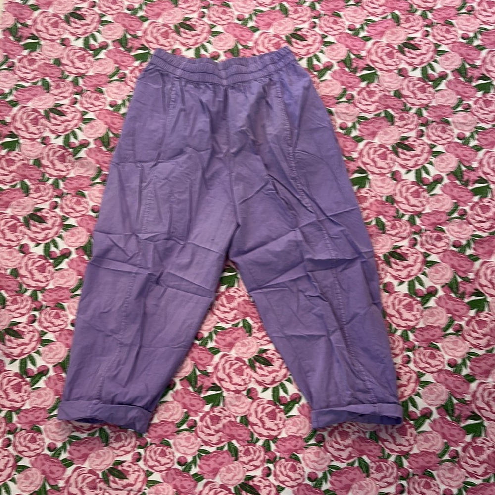 Free People comfortable pants with elastic waist.
